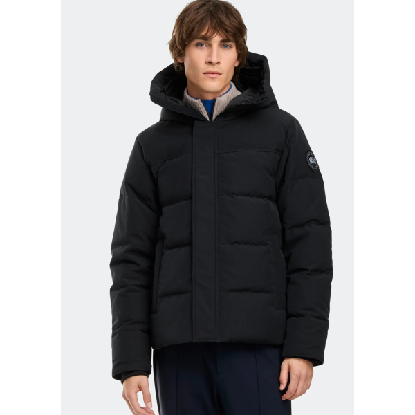 Parka zippée à capuche CANADA GOOSE Mac Millan polyester noir Logo noir