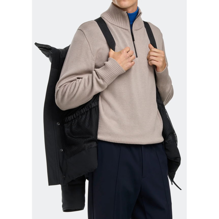 Parka zippée à capuche CANADA GOOSE Mac Millan polyester noir Logo noir