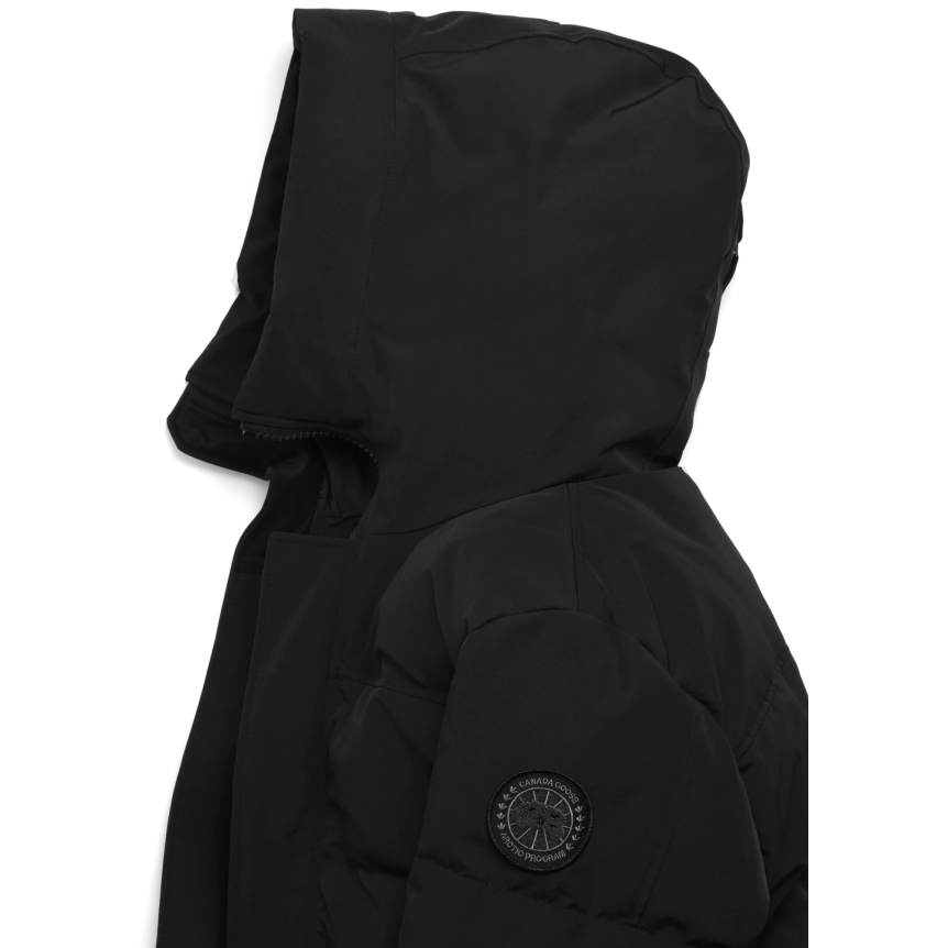 Parka zippée à capuche CANADA GOOSE Mac Millan polyester noir Logo noir