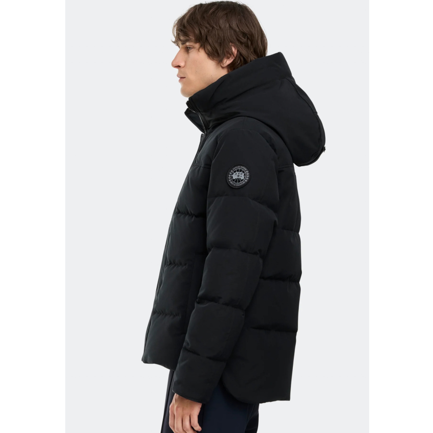 Parka zippée à capuche CANADA GOOSE Mac Millan polyester noir Logo noir