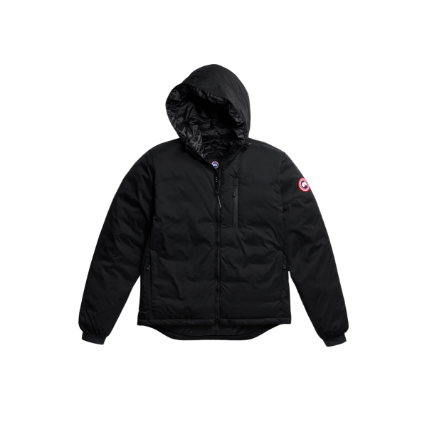 Veste zippée à capuche CANADA GOOSE Logde hoody nylon noir logo classique