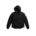 Veste zippée à capuche Logde hoody nylon noir logo classique
