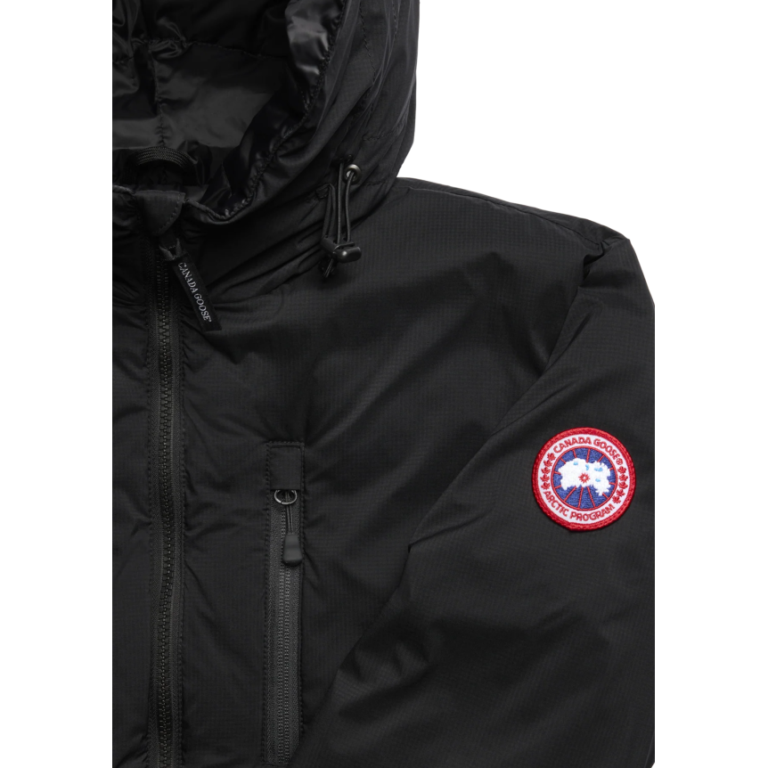 Veste zippée à capuche CANADA GOOSE Logde hoody nylon noir logo classique