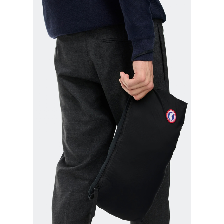 Veste zippée à capuche CANADA GOOSE Logde hoody nylon noir logo classique