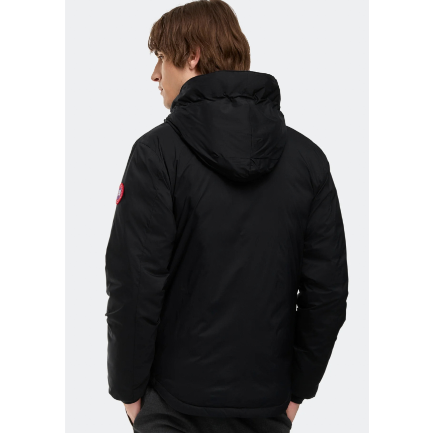 Veste zippée à capuche CANADA GOOSE Logde hoody nylon noir logo classique