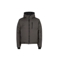 Veste zippée à capuche Logde nylon kaki logo ton sur ton