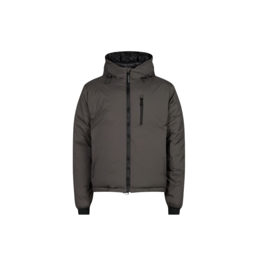 Veste zippée à capuche CANADA GOOSE Logde nylon kaki logo ton sur ton