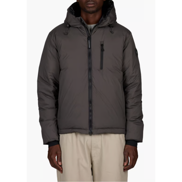 Veste zippée à capuche CANADA GOOSE Logde nylon kaki logo ton sur ton