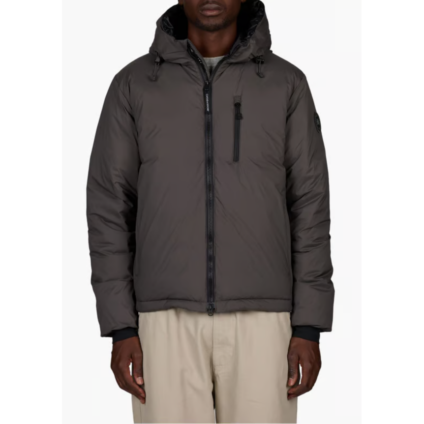Veste zippée à capuche CANADA GOOSE Logde nylon kaki logo ton sur ton