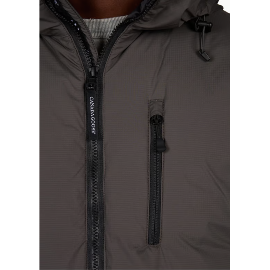 Veste zippée à capuche CANADA GOOSE Logde nylon kaki logo ton sur ton