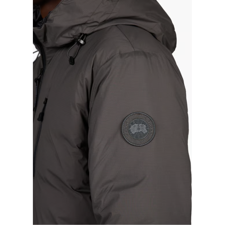 Veste zippée à capuche CANADA GOOSE Logde nylon kaki logo ton sur ton