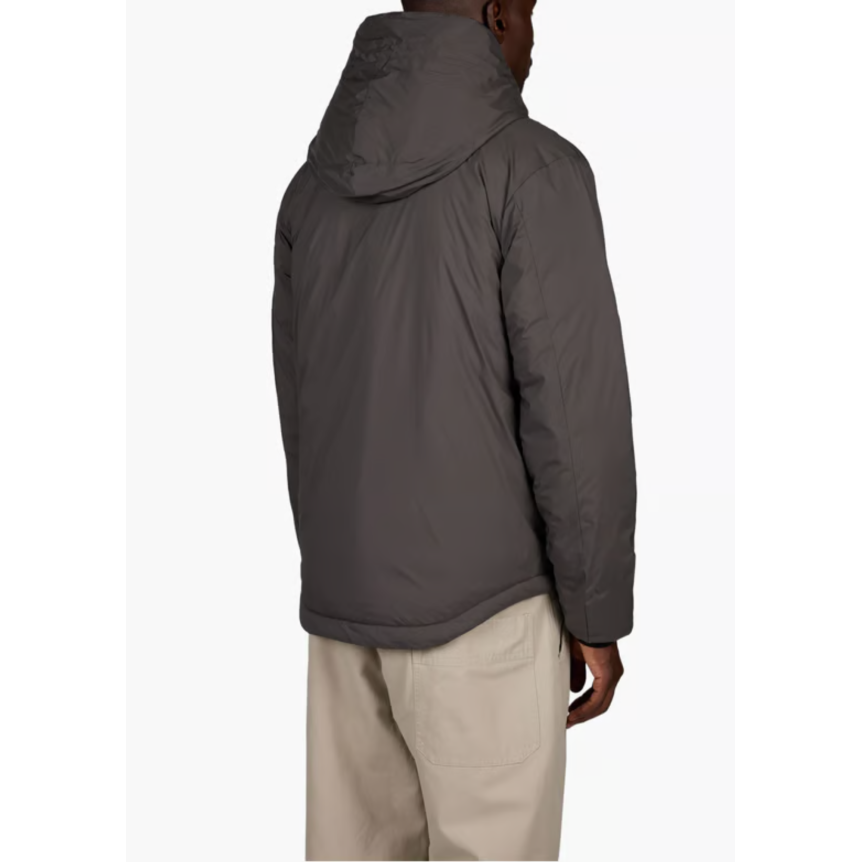 Veste zippée à capuche CANADA GOOSE Logde nylon kaki logo ton sur ton