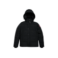 Parka zippée à capuche Wyndham polyester recyclé coton bio noir logo classique