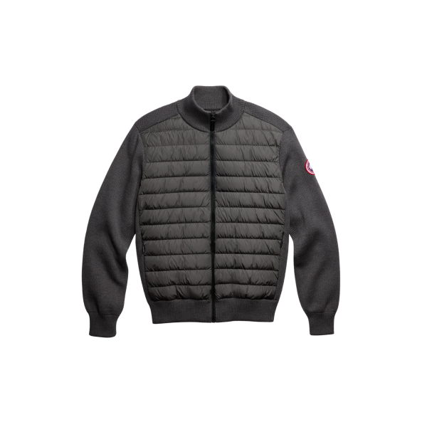 veste zippée en maille CANADA GOOSE  HyBridge® bi matière laine mérinos grise