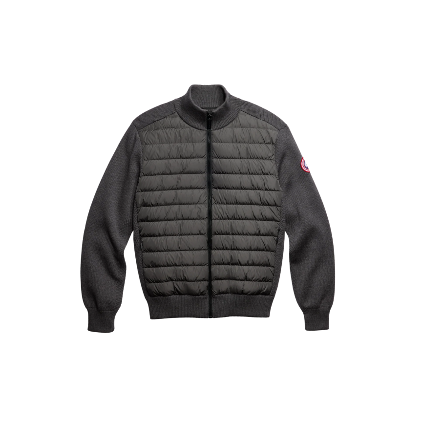 veste zippée en maille CANADA GOOSE  HyBridge® bi matière laine mérinos grise