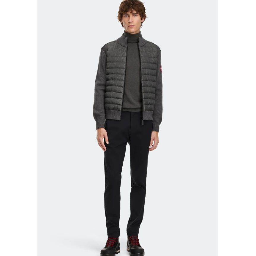 veste zippée en maille CANADA GOOSE  HyBridge® bi matière laine mérinos grise