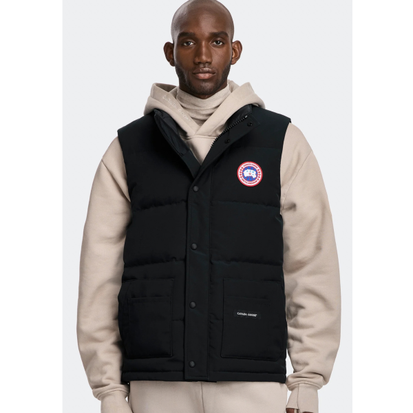 Gilet sans manches CANADA GOOSE Freestyle Legacy polyester recyclé noir logo classique
