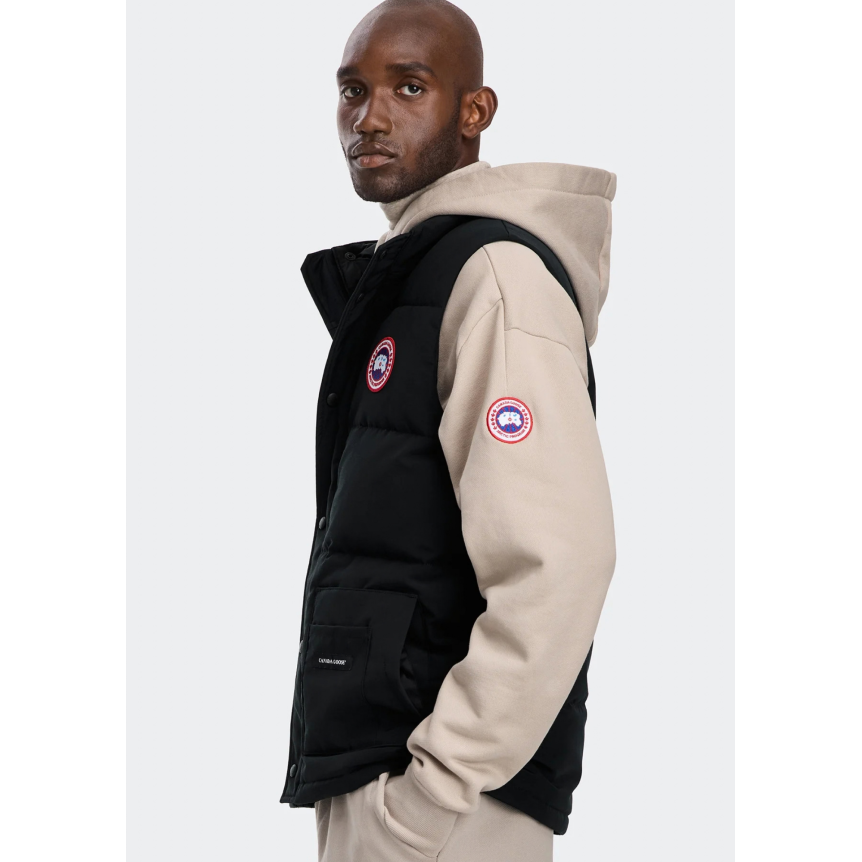 Gilet sans manches CANADA GOOSE Freestyle Legacy polyester recyclé noir logo classique