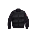 Veste zippée Hybridge en maille laine mérinos noire