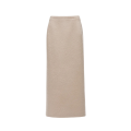 Jupe crayon sans couture fendue laine beige