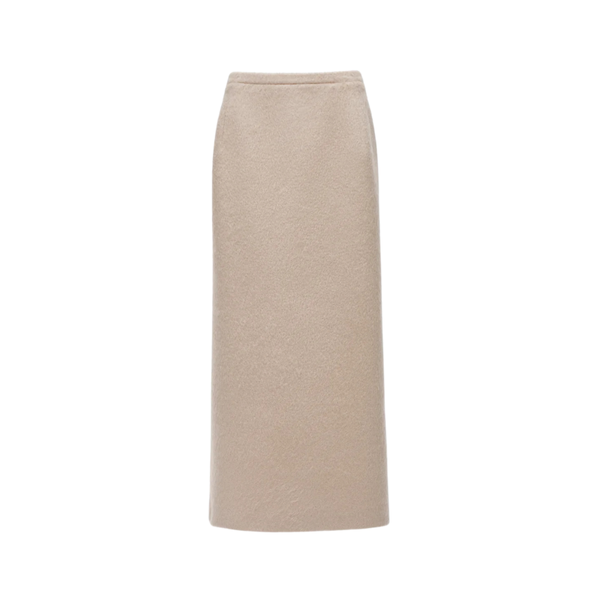 Jupe crayon MAGDA BUTRYM sans couture fendue laine beige