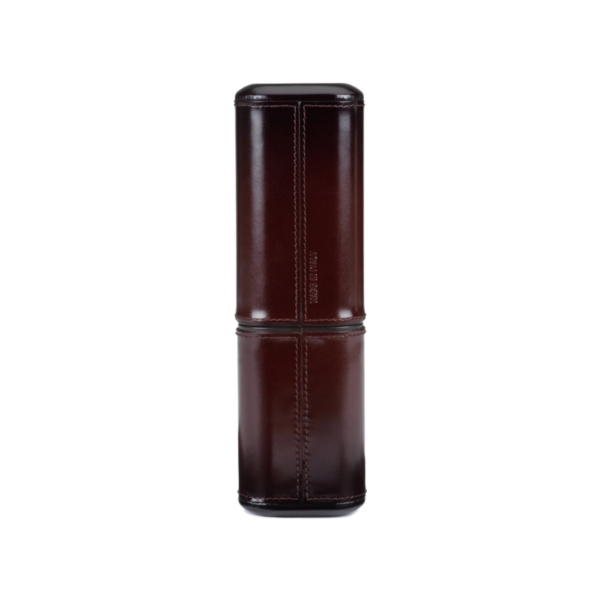 Porte-cigares SANTONI Cohiba en bois de cèdre revêtu de cuir marron