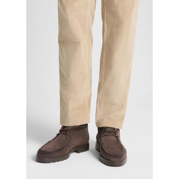 Desert boots à lacets SANTONI daim marron