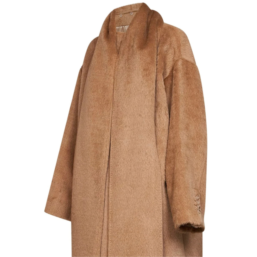 Manteau long DOLCE & GABBANA Alpaga laine vierge camel Echarpe
