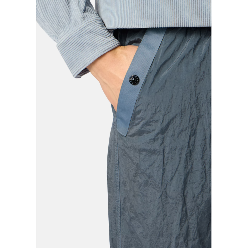 Pantalon de survêtement STONE ISLAND regular nylon métal bleu gris zip cheville taille élastique