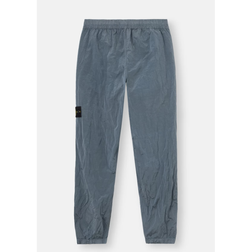 Pantalon de survêtement STONE ISLAND regular nylon métal bleu gris zip cheville taille élastique