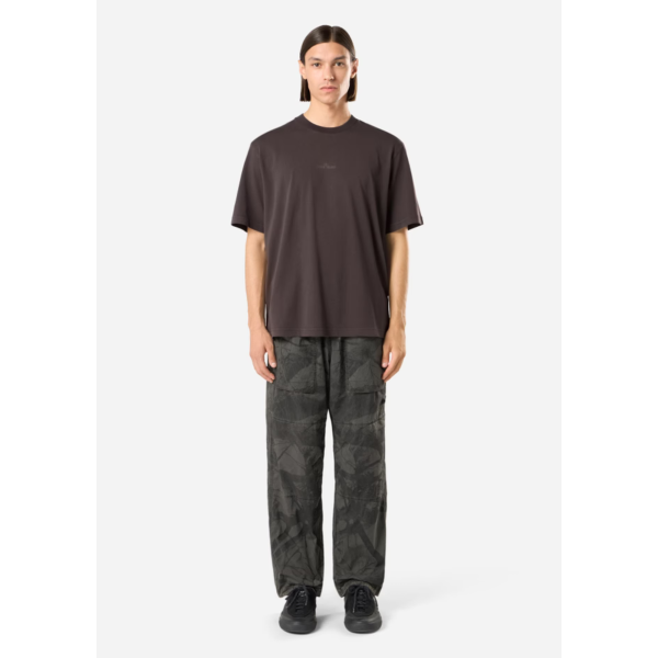 T-shirt STONE ISLAND  coton marron chocolat boussole branchage camouflage dos