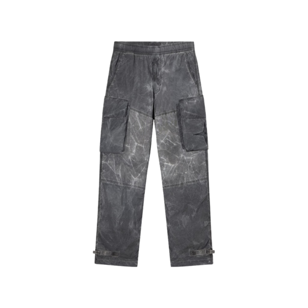 Pantalon cargo  ample STONE ISLAND  nylon Tela gris marbré finition irisée