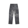 Pantalon cargo  ample nylon Tela gris marbré finition irisée