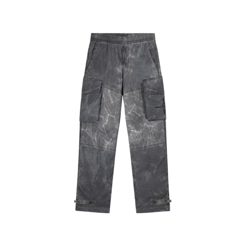 Pantalon cargo  ample STONE ISLAND  nylon Tela gris marbré finition irisée