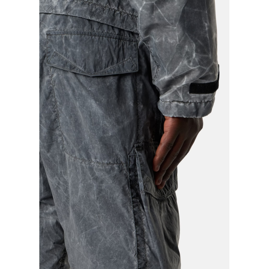 Pantalon cargo  ample STONE ISLAND  nylon Tela gris marbré finition irisée