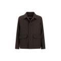 Veste militaire Prince de Galles marron noir poche plaquée