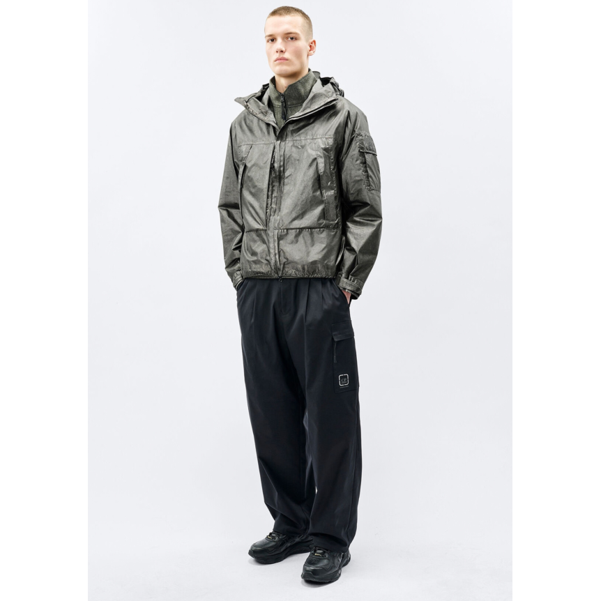 Veste à capuche CP COMPANY Nano Titanium Recolorée nylon argent Metropolis Series