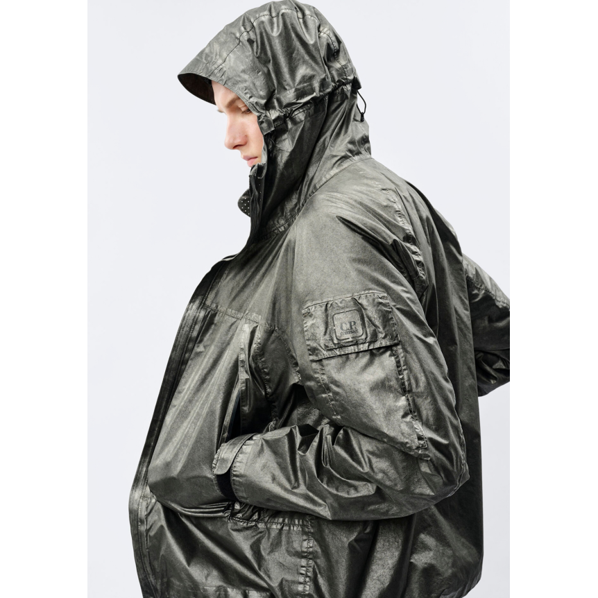 Veste à capuche CP COMPANY Nano Titanium Recolorée nylon argent Metropolis Series