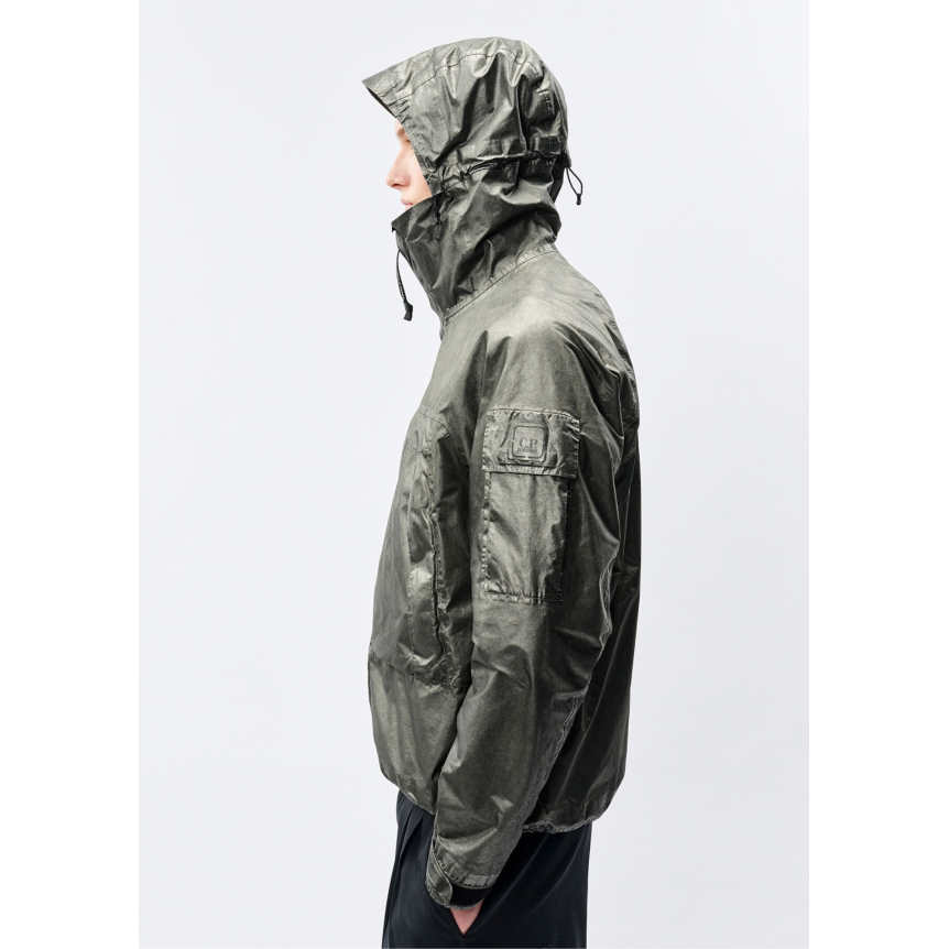 Veste à capuche CP COMPANY Nano Titanium Recolorée nylon argent Metropolis Series
