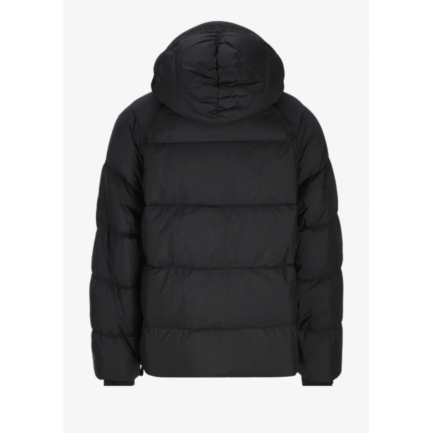Doudoune à capuche CP COMPANY avec visière de protection nylon noir