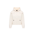 Sweat shirt à capuche polaire teddy écru bordure rose Grenoble Collection