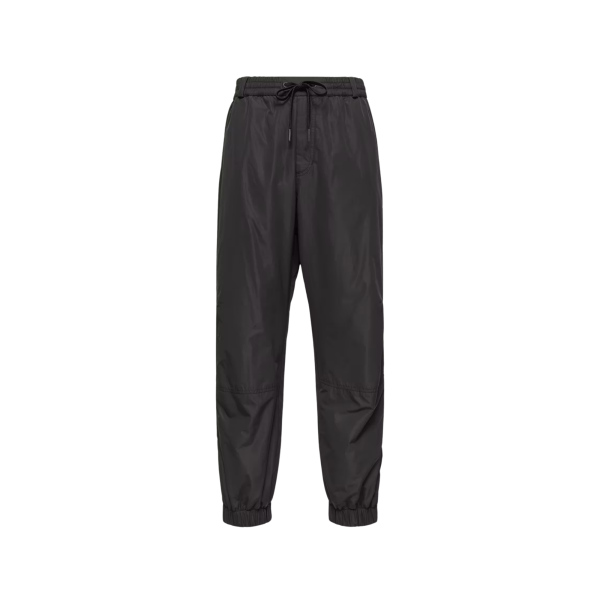 Pantalon de survêtement MONCLER micro soft nylon noir Grenoble Collection