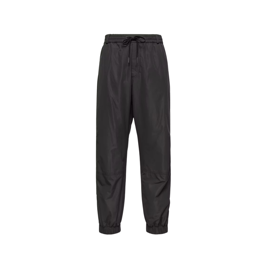 Pantalon de survêtement MONCLER micro soft nylon noir Grenoble Collection