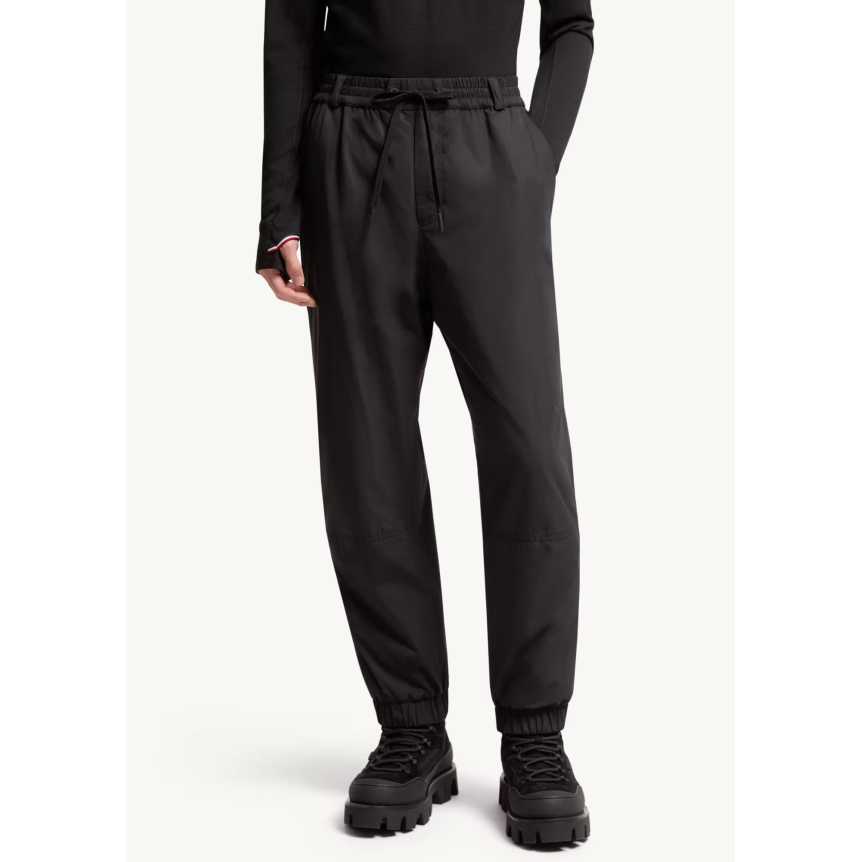 Pantalon de survêtement MONCLER micro soft nylon noir Grenoble Collection