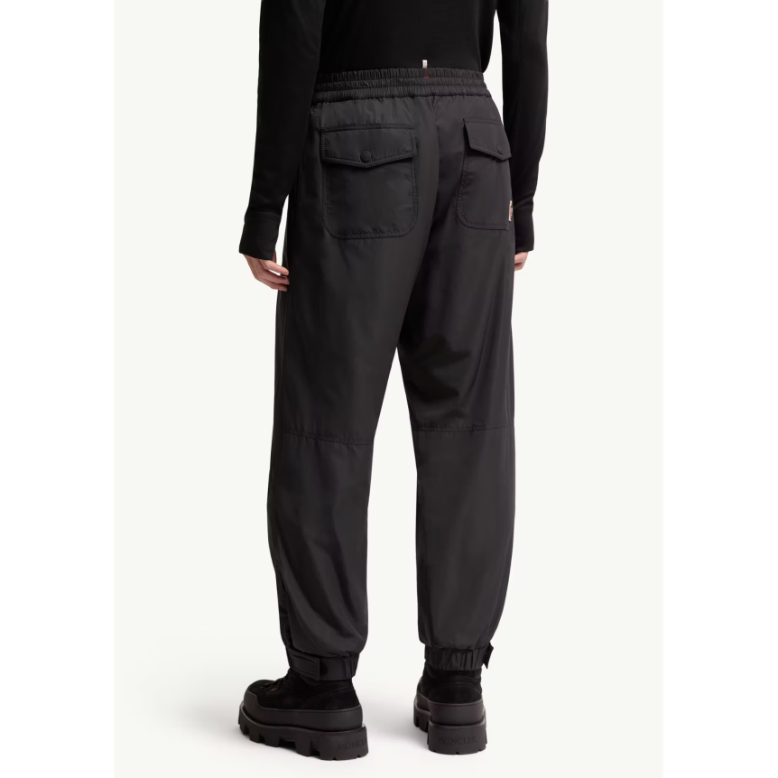 Pantalon de survêtement MONCLER micro soft nylon noir Grenoble Collection