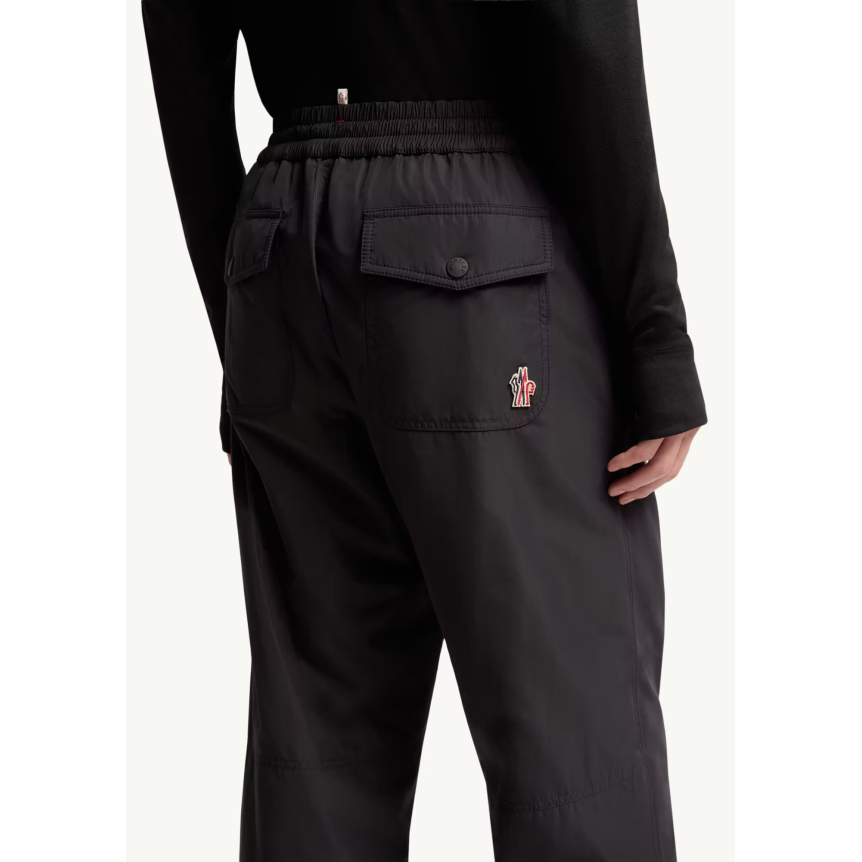 Pantalon de survêtement MONCLER micro soft nylon noir Grenoble Collection