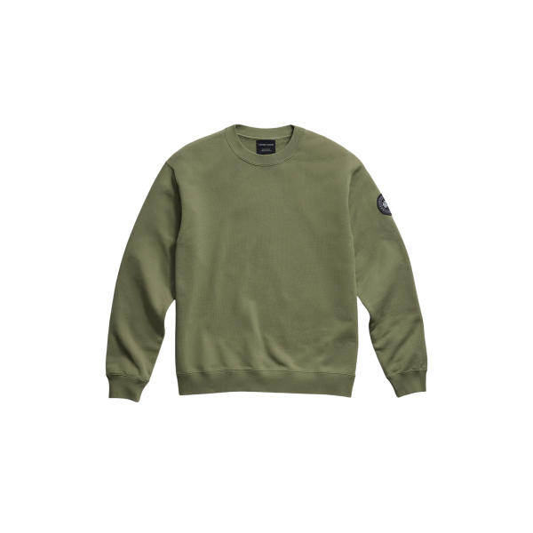 Sweat shirt CANADA GOOSE col rond Loon coton vert disque noir