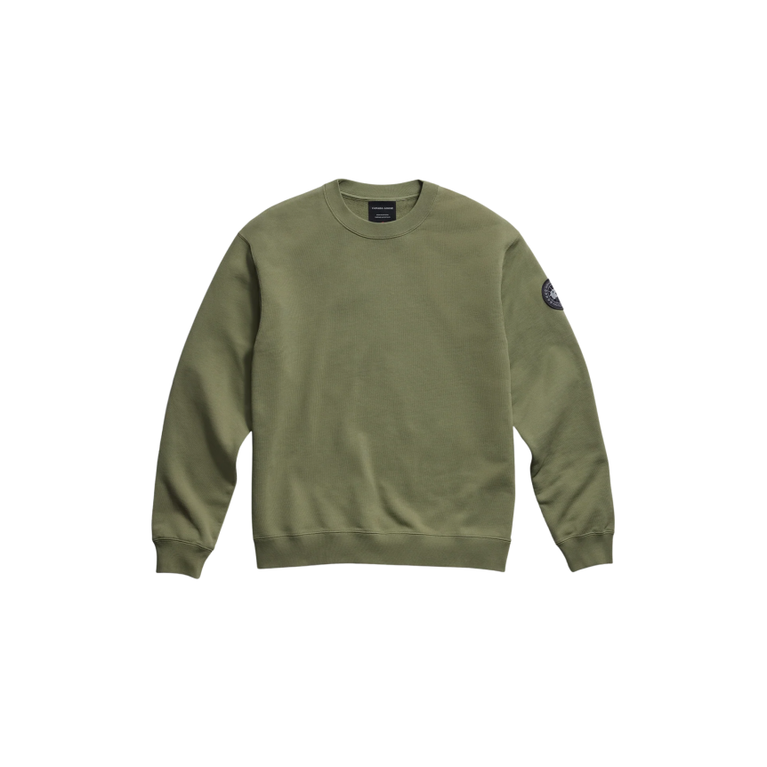 Sweat shirt CANADA GOOSE col rond Loon coton vert disque noir