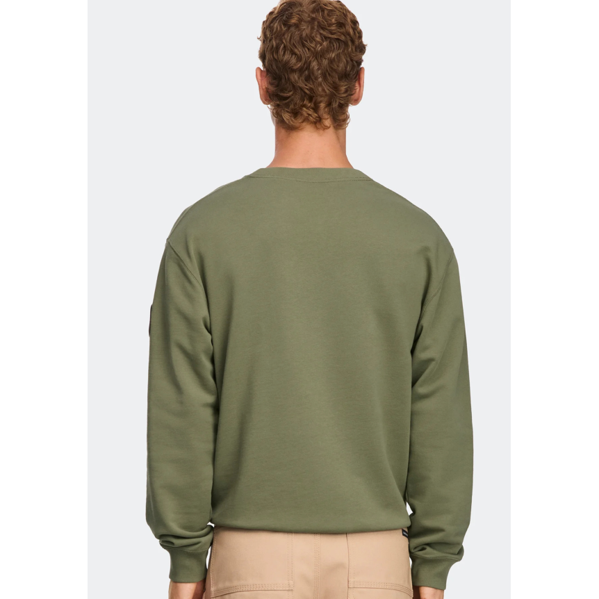 Sweat shirt CANADA GOOSE col rond Loon coton vert disque noir