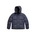 Parka doudoune Seymour polyamide recyclé coton bleu jean disque noir